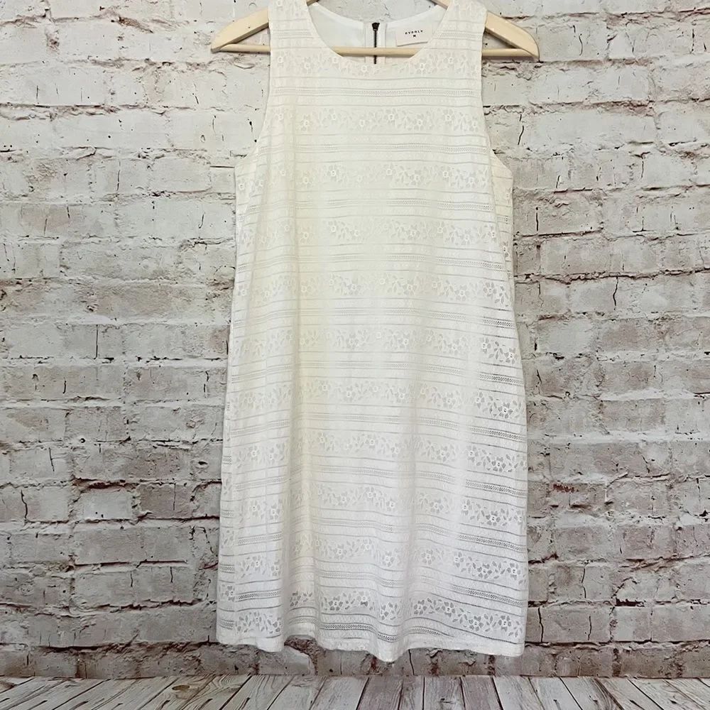 Everly sleeveless lace shift dress